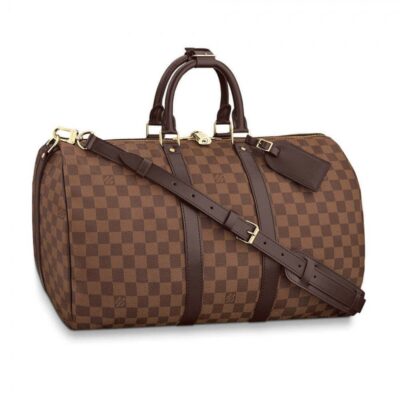 Replica Louis Vuitton Damier Ebene Canvas Keepall Bandouliere 50 N41427